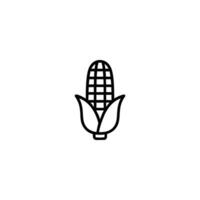Corn Cob Husk Leaf Outline vector