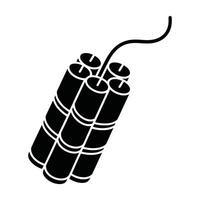Bundle of dynamite sticks with fuse icon vector