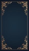 Elegant gold rose floral frame border design vector