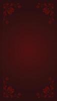 Dark red elegant floral frame background vector
