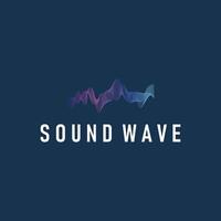 sound wave logo design concept modern simple line music wave with colorful color , poster template vector