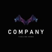 sound wave logo design concept line music wave with colorful color illustration brand symbol, poster template vector