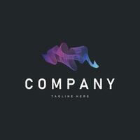 sound wave logo design concept modern line music wave with colorful color illustration brand symbol, poster template vector