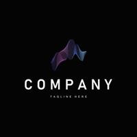 sound wave logo design concept simple line music wave with colorful color illustration brand symbol, poster template vector
