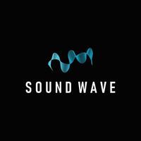sound wave logo design modern simple line music wave with colorful color brand symbol, poster template vector