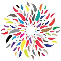 Multicolor floral pattern on white background vector