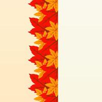 Leaves Autumn Border Background Template vector