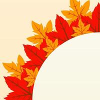 Autumn Leaves Background Template vector
