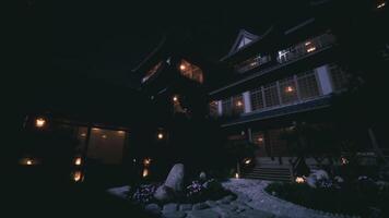 CGI A tranquil evening at a historic shoguns residence in Japan reveals its charm video