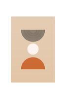 Bohemian Printable Art with Moon Phases vector