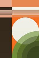 Boho Gallery Print with Neutral Palette vector