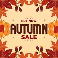 Thanksgiving Autumn Sale Banner with Rustic Orange Background vector