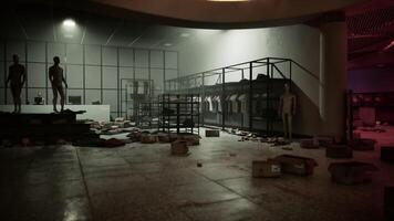CGI Store interior in disarray after thieves raid it during nighttime hours video