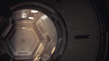 cgi explorador el interior de un espacio estación módulo con avanzado tecnología video