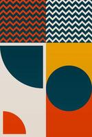 Neutral Tones Boho Home Decor with Line Art Design vector