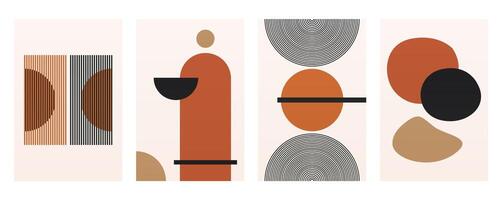 Minimalist Boho Wall Art with Natural Vibes vector