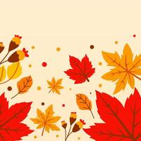 Autumn Border Leaves Background Template vector