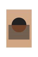 Neutral Tones Boho Poster with Natural Vibes vector