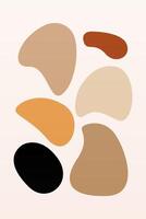 Nature Boho Poster with Abstract Shapes vector
