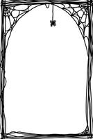 Halloween spider web frame. vector