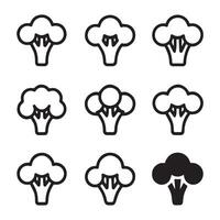 Broccoli Icon Set for Veggies vector