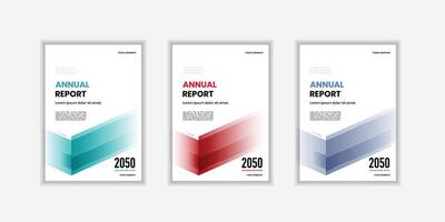 Modern folding ribbon theme book cover template in gradient color. A4 size book cover template for annual report, magazine, booklet, proposal, portfolio, brochure, poster collection vector