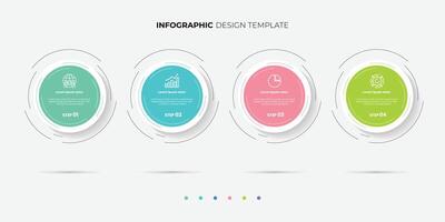 Infographic labels with icons and 4 options or steps. Suitable for process diagrams, presentations, workflow layouts and infographics vector