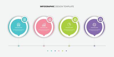 Infographic labels with icons and 4 options or steps. Suitable for process diagrams, presentations, workflow layouts, flow charts, and infographic vector