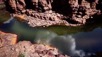 CGI Exploring the stunning colors of the Colorado River at dawn in Arizona video