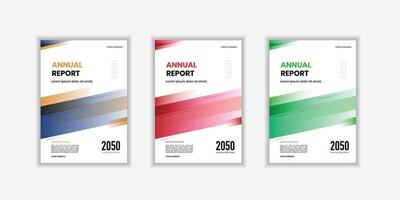 Modern folding ribbon theme book cover template in gradient color. A4 size book cover template for annual report, magazine, booklet, proposal, annual report, portfolio and other vector