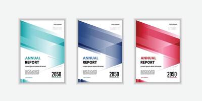 Modern folding ribbon theme book cover template in gradient color. A4 size book cover template for annual report, magazine vector