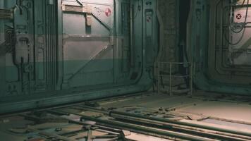 CGI Cargo terminal area inside a large space station with industrial features video