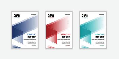 Modern folding ribbon theme book cover template in gradient color. vector