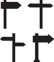 Signpost Directional Arrow Icon Set vector