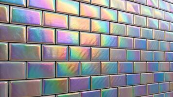 abstract background of a wall made of multicolored ceramic tiles photo