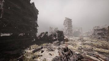 CGI Devastation in a city reduced to rubble after military conflict video