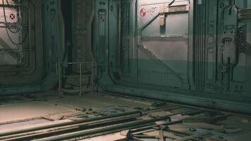 CGI Cargo terminal within a vast space station, bustling with interstellar activity video