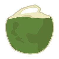 Isolate fresh young coconut fruit with opened one and more.. vector