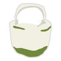 Isolate whole coconut with opened one icon for food business and more. vector