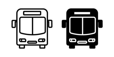 simple line bus icon vector