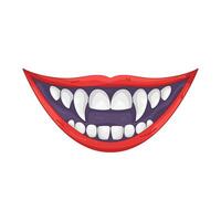 Vampire Mouth with Fangs vector