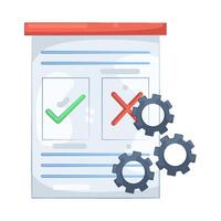 Checklist with Correct and Incorrect Choices vector