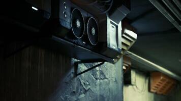 CGI Tech equipment mounted on wall in indoor setting with ambient lighting video