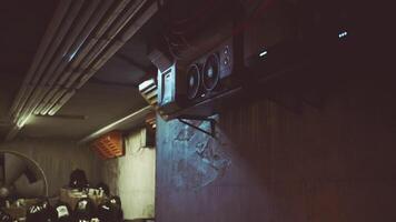 CGI Old urban setting featuring air conditioning unit and stylish hats for sale video