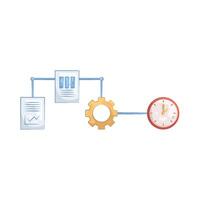 Workflow Automation Process Chart Diagram vector