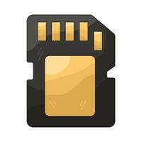 Black and Gold MicroSD Card vector