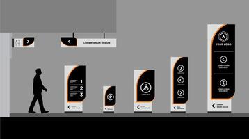 Digital signage collection pilon signage vector