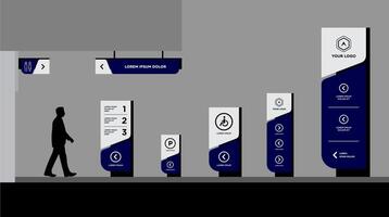 Totem signage Buildings and Parking Areas vector