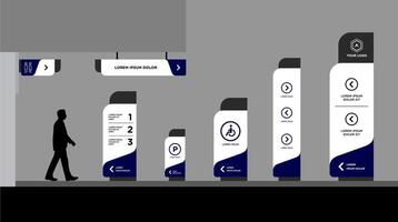 Set of signboards for business pilon vector
