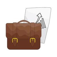 Briefcase with Business Graph vector